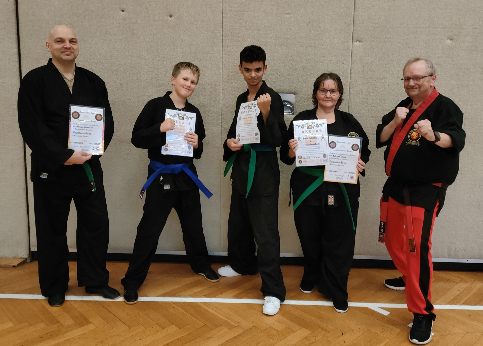 Neue Karate Gürtel beim LTV 1861